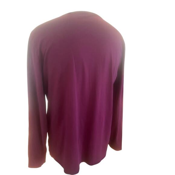 POLO LONG SLEEVE MAROON LOGO TEE MENS LARGE - Picture 2 of 4